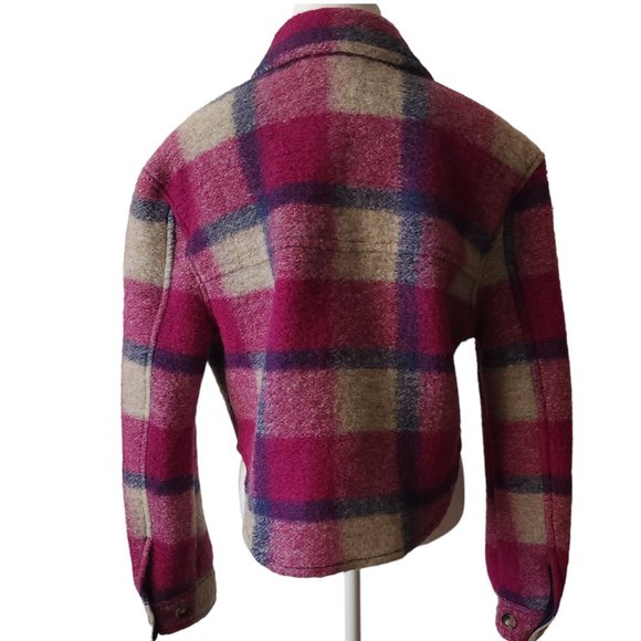 Ariztia Wilfred free Ganna Jacket short, pink blue plaid - Picture 4 of 11